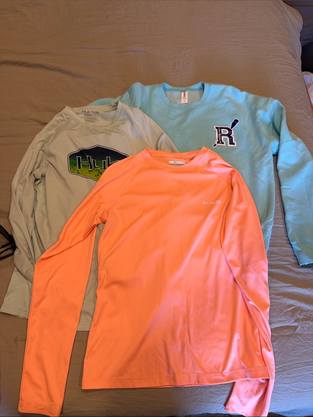 Columbia Girls' Long-Sleeve Performance Tee - Coral/Peach